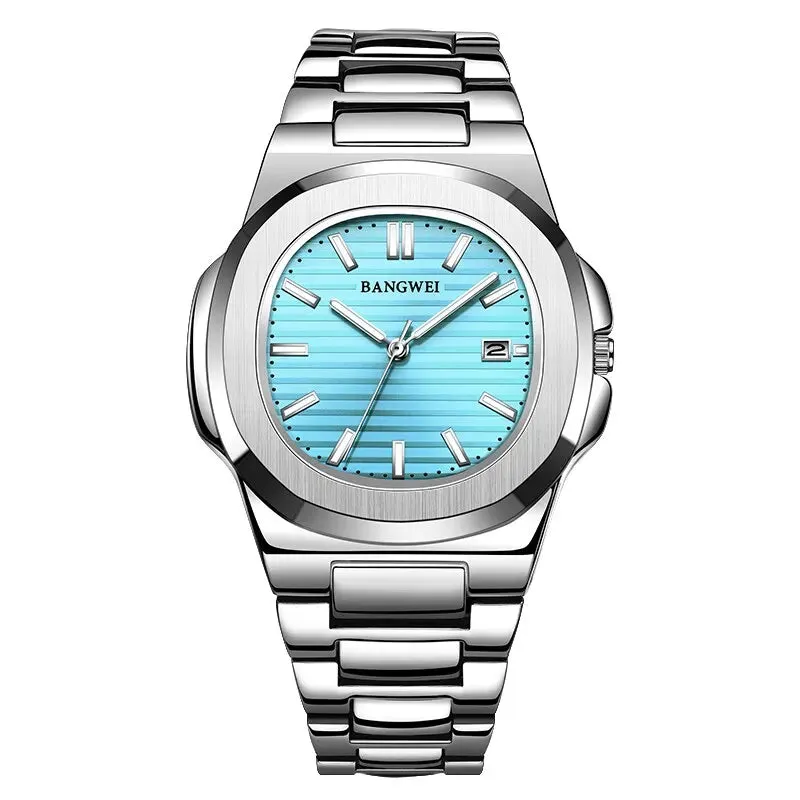 2024 New Luxury Men Quartz Watches 30M Waterproof Automatic Date Watch Man Stainless Steel Sport Chronograph Watch for Men Clock