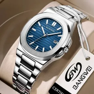 2024 New Luxury Men Quartz Watches 30M Waterproof Automatic Date Watch Man Stainless Steel Sport Chronograph Watch for Men Clock