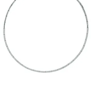 2.10 Carat Diamond Tennis Necklace G-H SI 14K White Gold 16'' 110 stones 16.8 gram