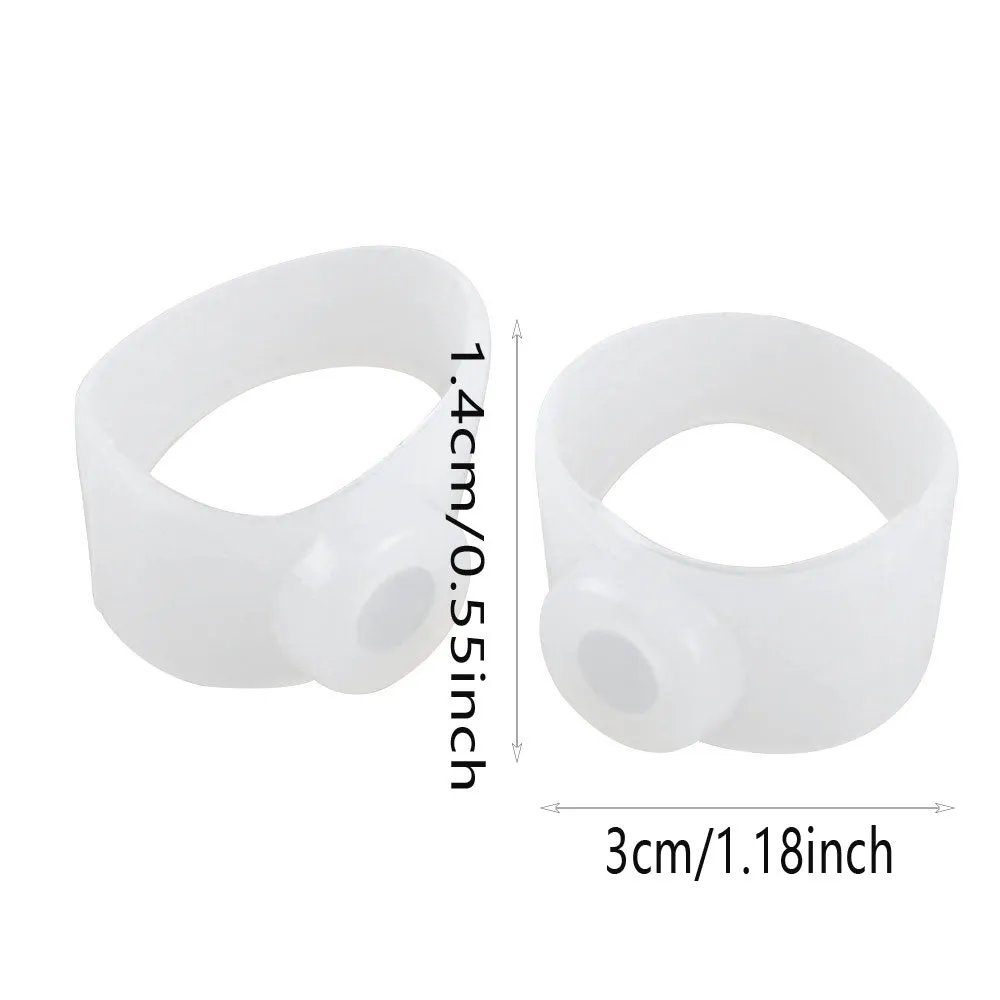 2pcs Health Magnetic Silicone Sports Foot Toe Ring Set