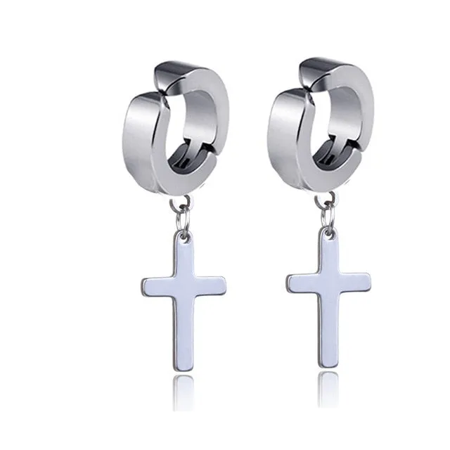 2pcs Punk Mens Strong Magnet Magnetic Ear Stud Set