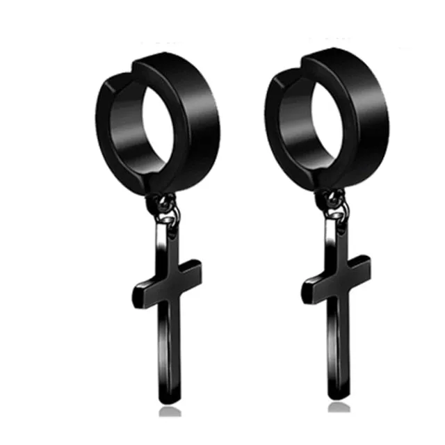 2pcs Punk Mens Strong Magnet Magnetic Ear Stud Set