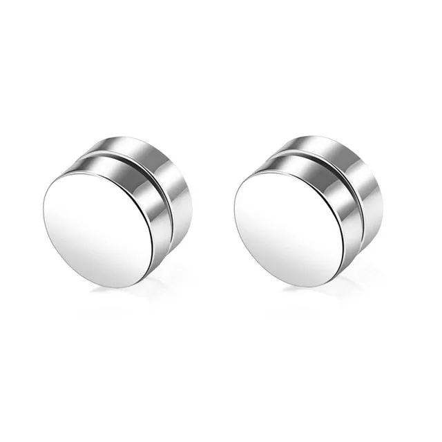 2pcs Punk Mens Strong Magnet Magnetic Ear Stud Set