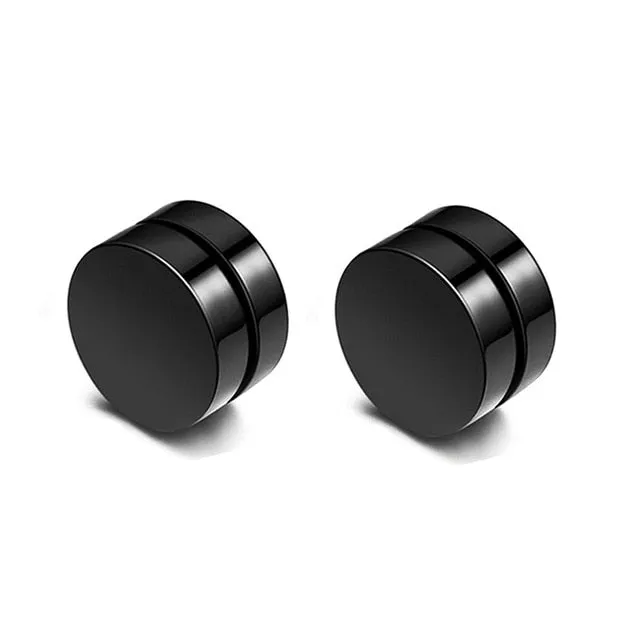 2pcs Punk Mens Strong Magnet Magnetic Ear Stud Set