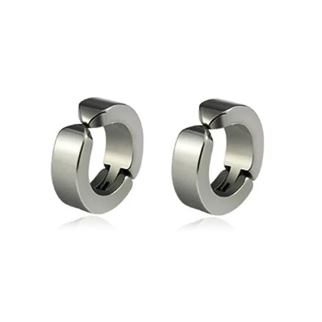 2pcs Punk Mens Strong Magnet Magnetic Ear Stud Set