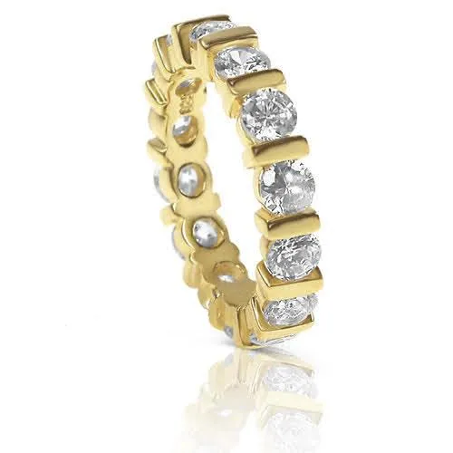 3.00 CT Round Cut Diamonds - Eternity Ring
