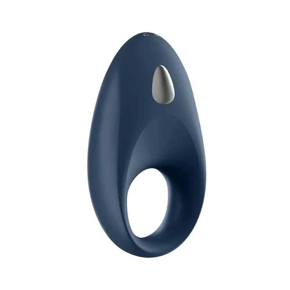 3.5-inch Satisfyer Pro Silicone Blue Rechargeable Vibrating Cock Ring