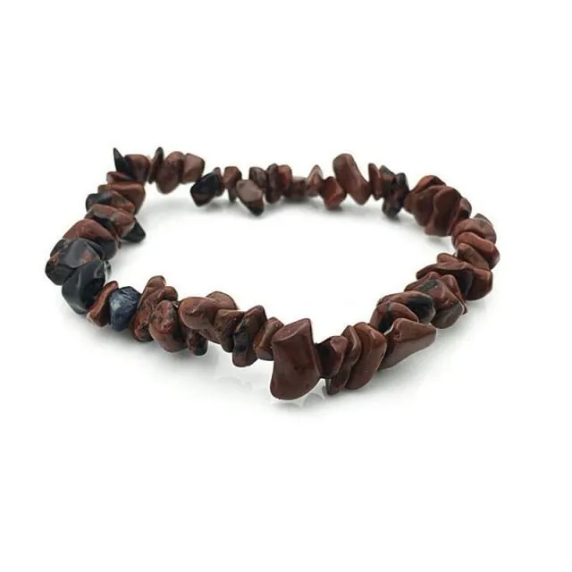 35Color Natural Gem Stone Bracelet Irregular Crystal Stretch Chip beads Nuggets Bracelets Bangles Quartz Wristband For Women