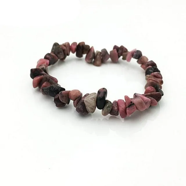 35Color Natural Gem Stone Bracelet Irregular Crystal Stretch Chip beads Nuggets Bracelets Bangles Quartz Wristband For Women