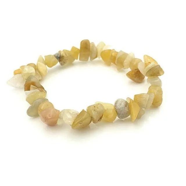 35Color Natural Gem Stone Bracelet Irregular Crystal Stretch Chip beads Nuggets Bracelets Bangles Quartz Wristband For Women