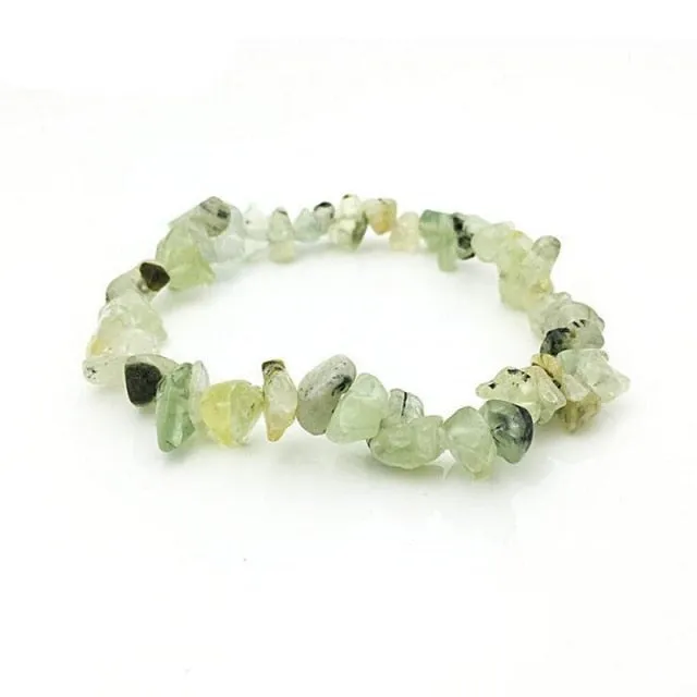 35Color Natural Gem Stone Bracelet Irregular Crystal Stretch Chip beads Nuggets Bracelets Bangles Quartz Wristband For Women