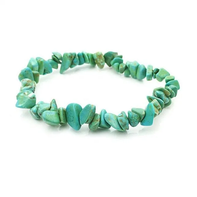35Color Natural Gem Stone Bracelet Irregular Crystal Stretch Chip beads Nuggets Bracelets Bangles Quartz Wristband For Women