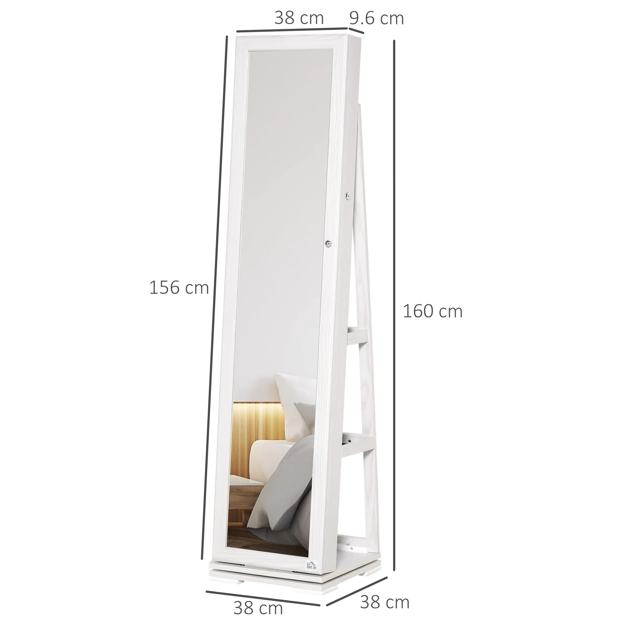 360° Swivel Jewellery Cabinet