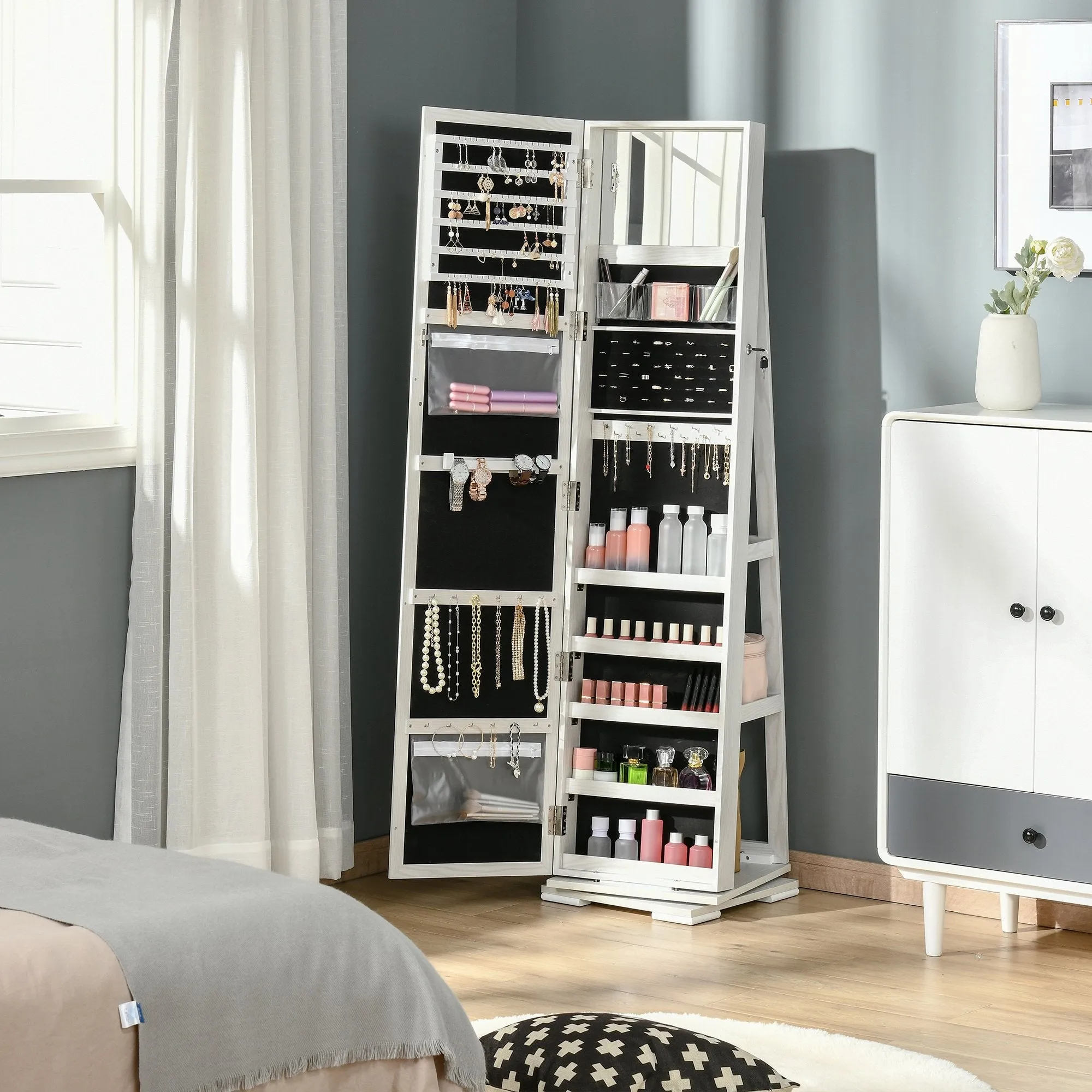 360° Swivel Jewellery Cabinet