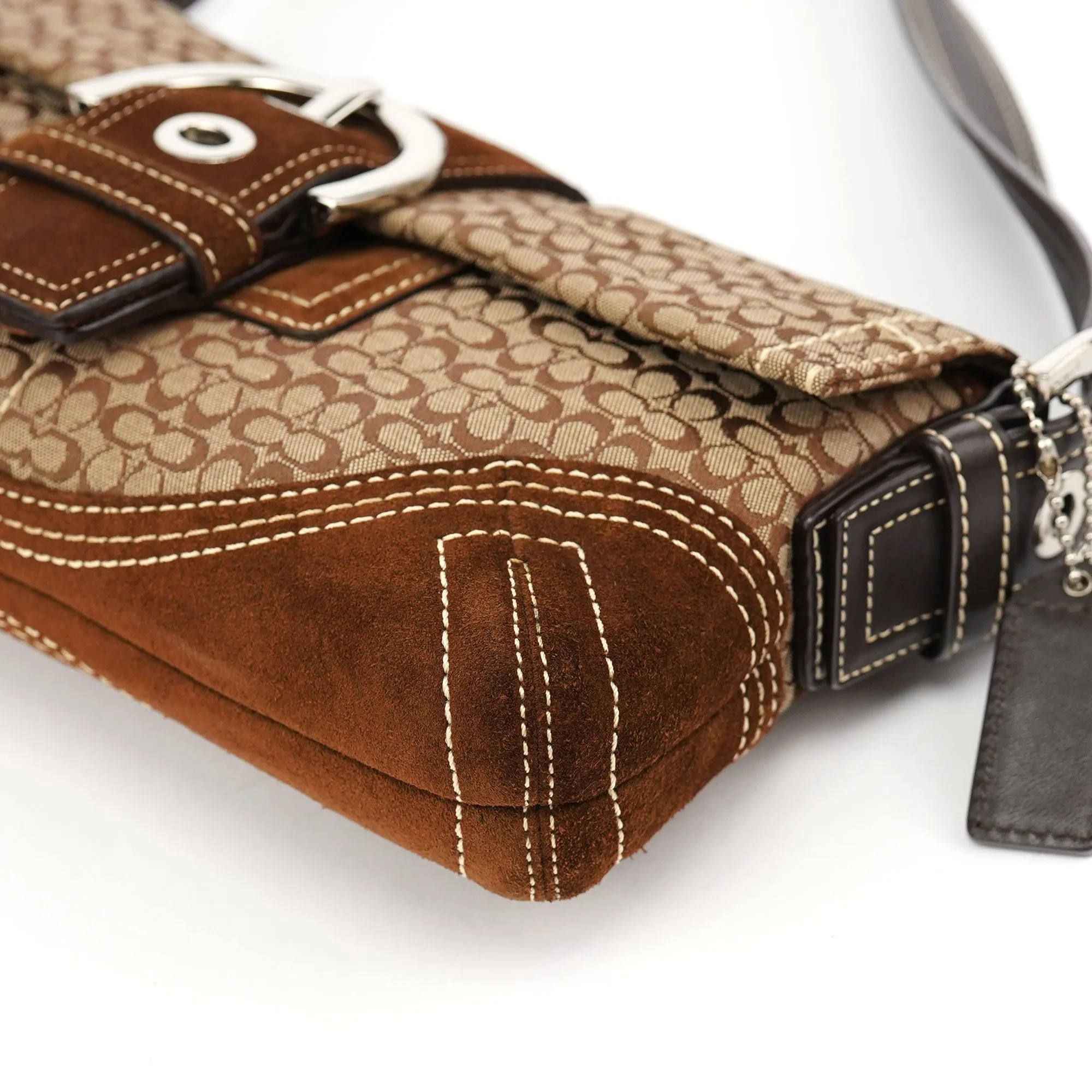 3628 Beige Brown Soho Shoulder Bag
