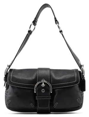 3653 Black Leather Soho Shoulder Bag