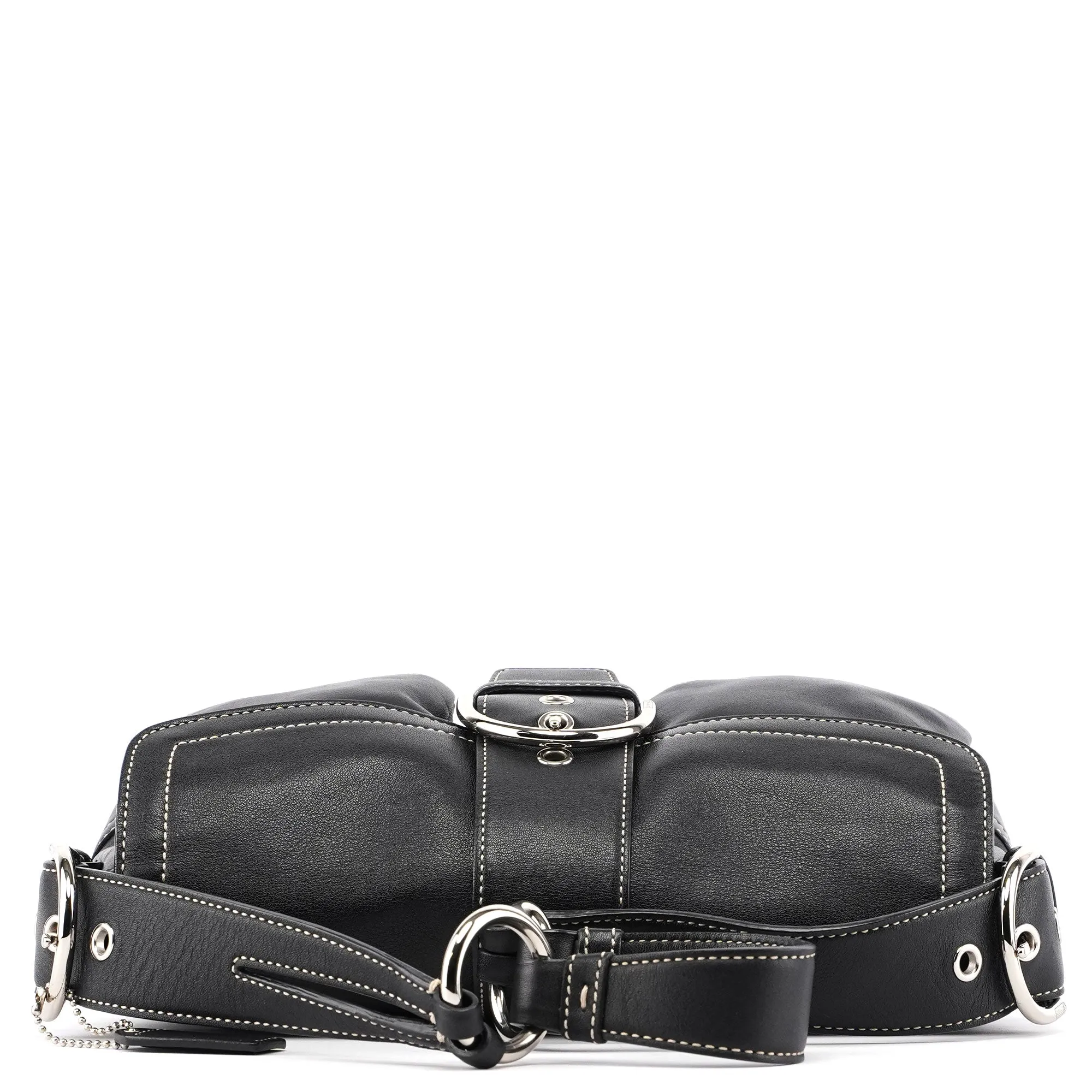 3653 Black Leather Soho Shoulder Bag