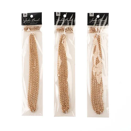 36in Chain And Findings Set- 3x4mm Curb Chain