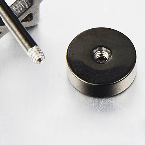 5MM-16MM Black Screw Stud Earrings for Men and Women, Stainless Steel Cheater Fake Ear Plugs, Gauges Illusion Tunnel for a Striking, Edgy Look