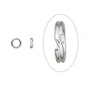 5mm Rhodium Split Rings - Pack of 75