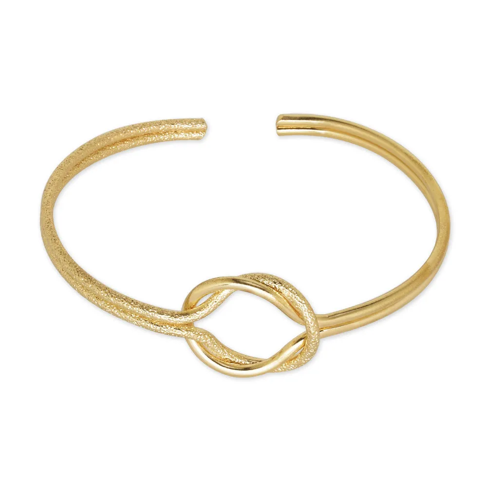 60mm Brass Adjustable Knot bracelet twist knot bracelet bridesmaid knot bracelet tie the knot bracelet custom bracelets plated gold 1pcs