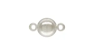 6.0mm Round Magnetic Clasp, Sterling Silver. Made in USA. #5003560BM
