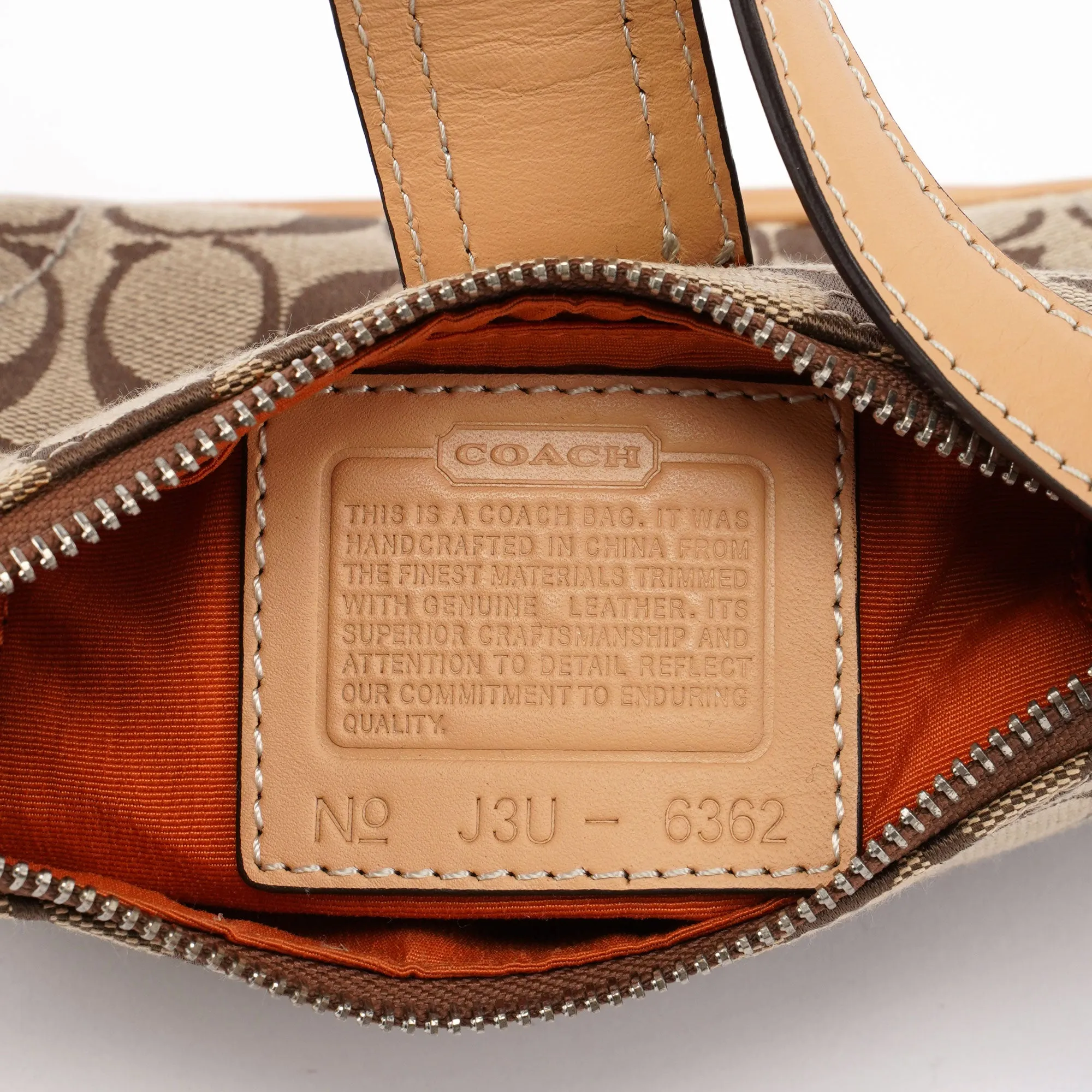 6362 Beige Signature C Soho Shoulder Bag