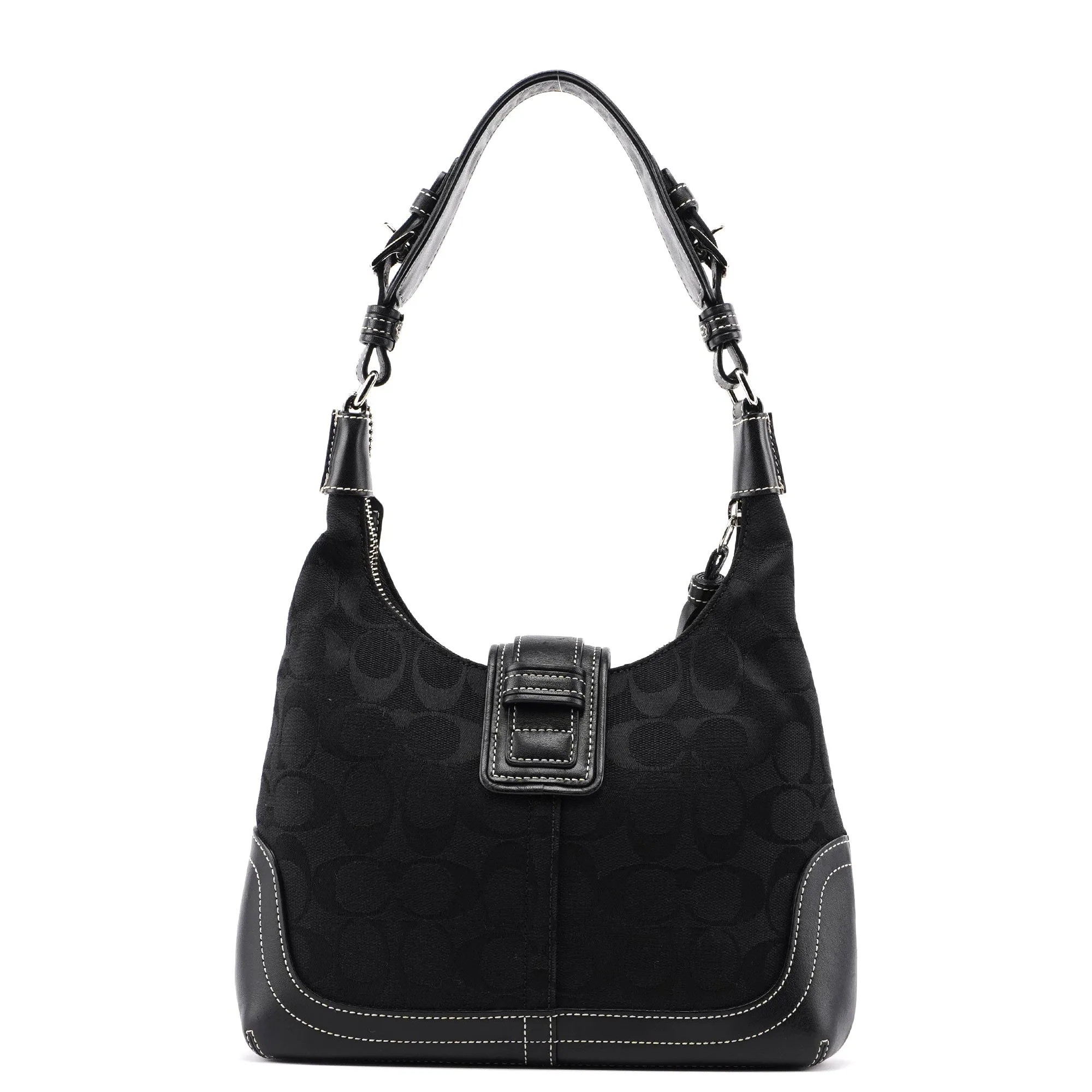 6823 Black Signature C Soho Shoulder Bag
