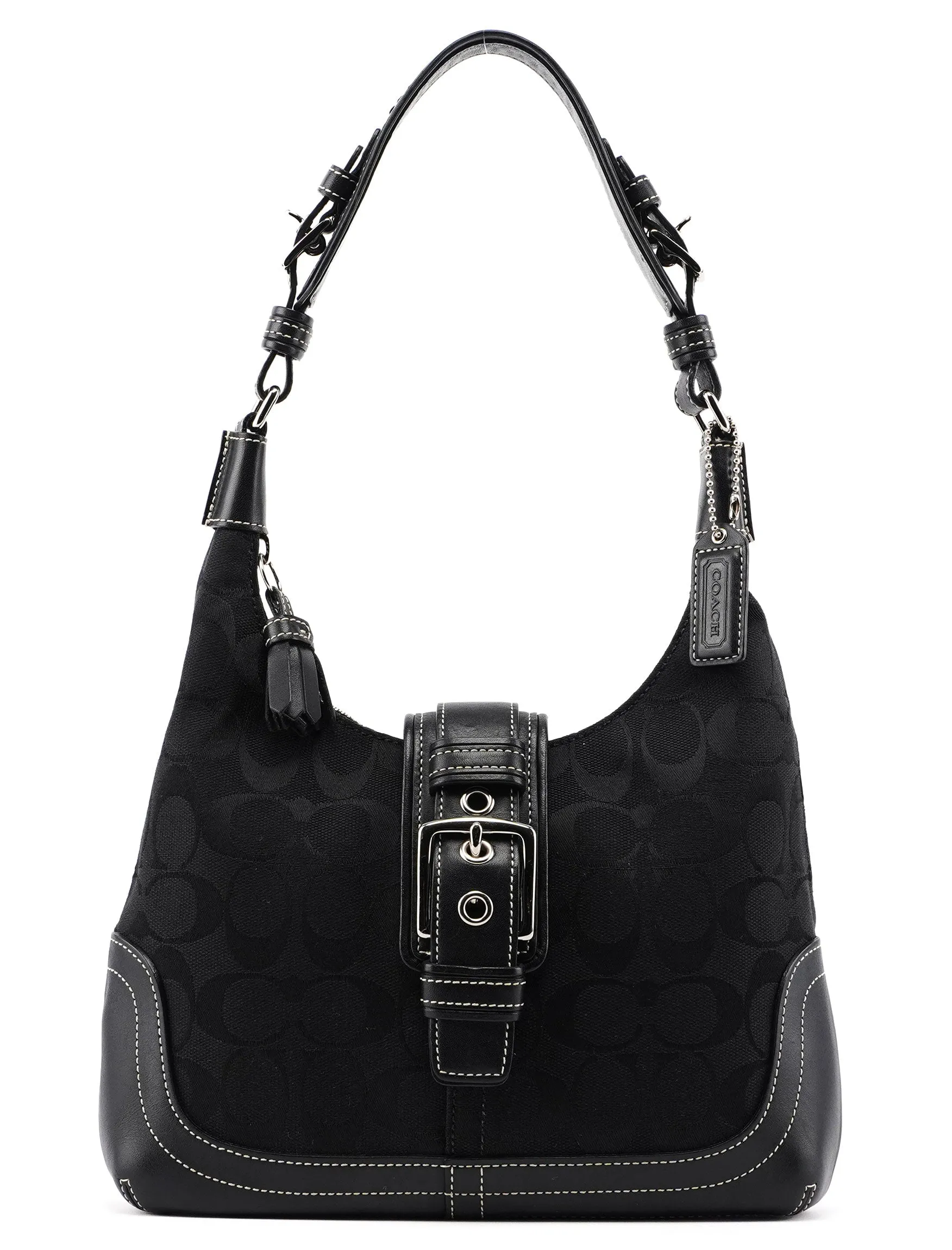 6823 Black Signature C Soho Shoulder Bag
