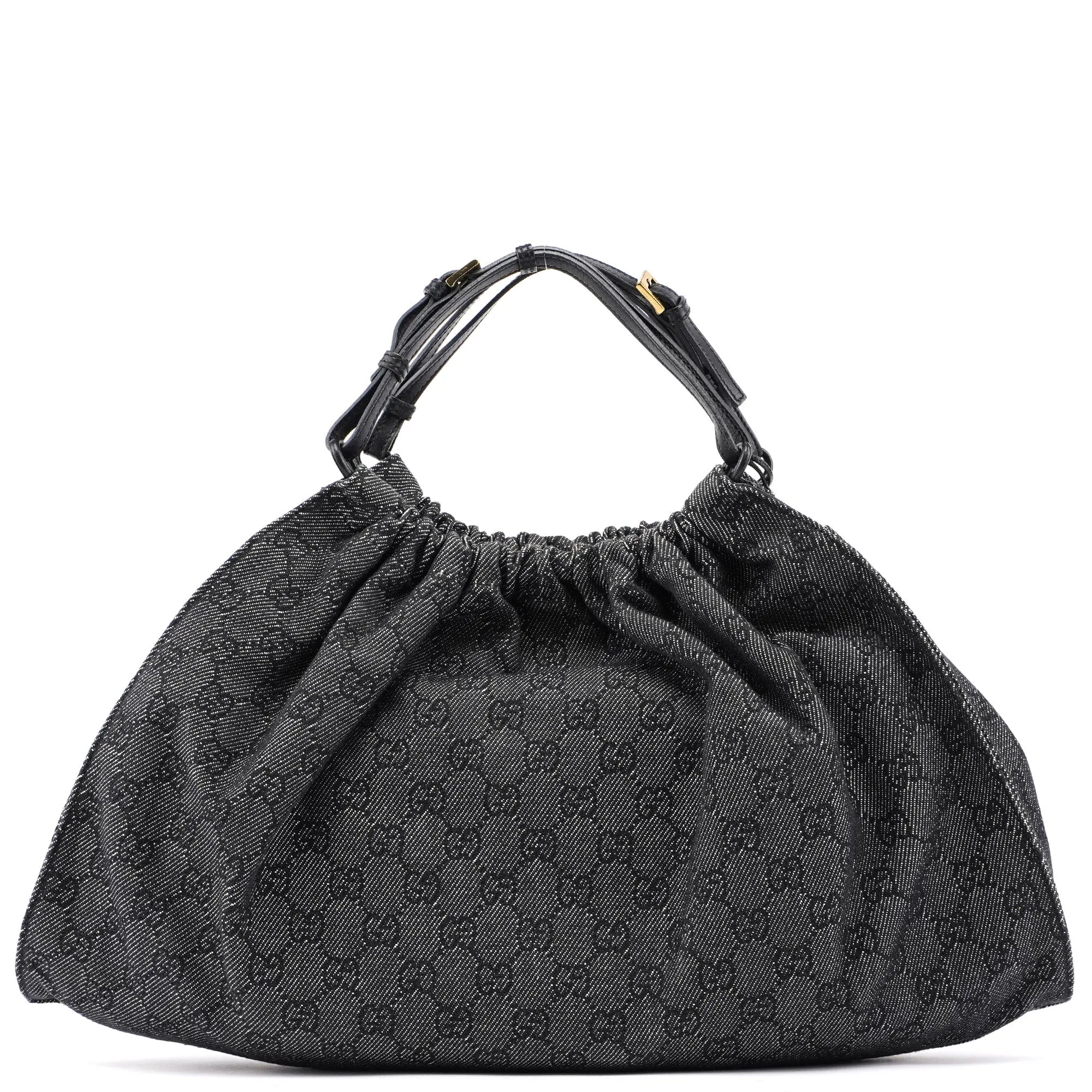 76554 Anthracite GG Denim Dual Handle Bag