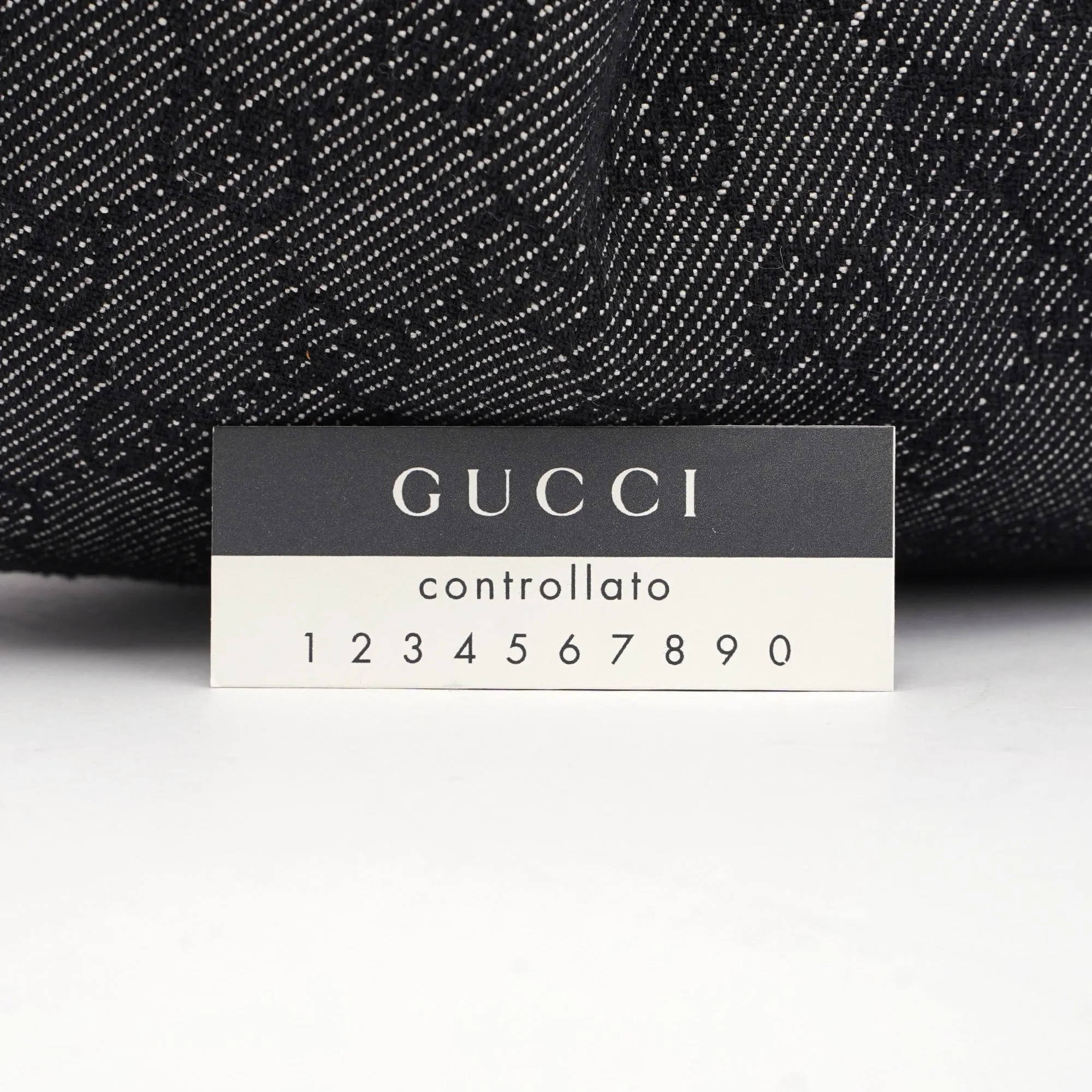 76554 Anthracite GG Denim Dual Handle Bag