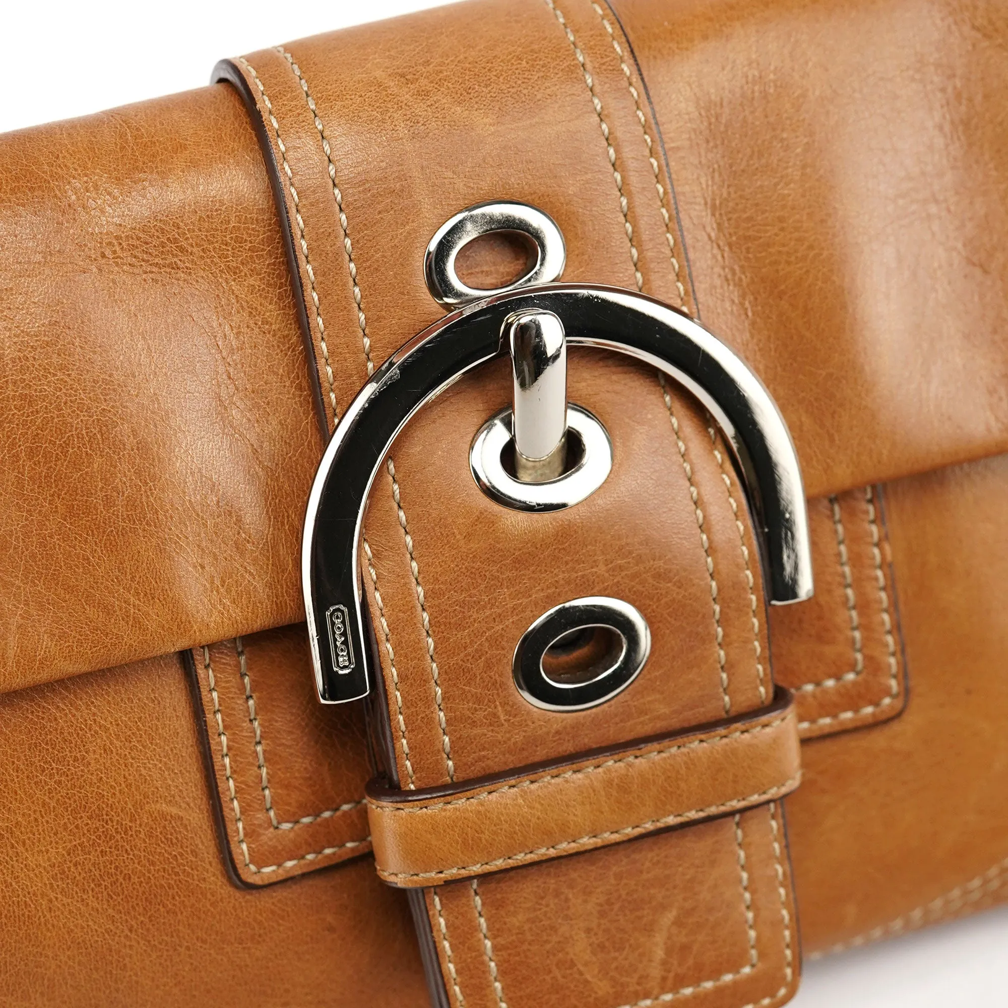 8A05 Brown Leather Soho Shoulder Bag