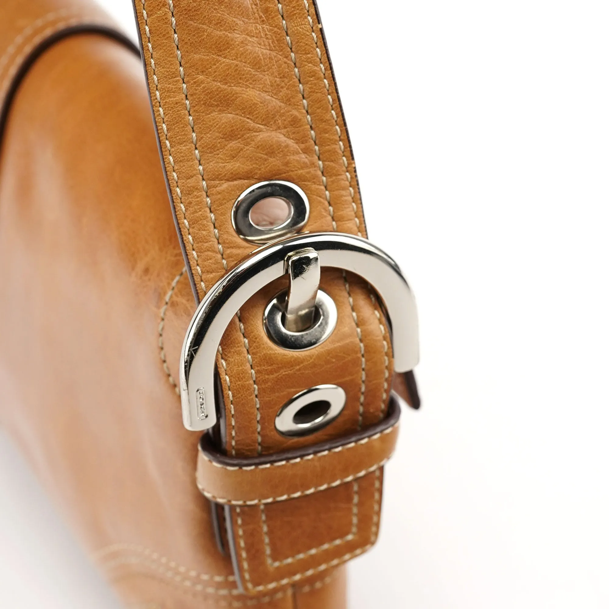 8A05 Brown Leather Soho Shoulder Bag
