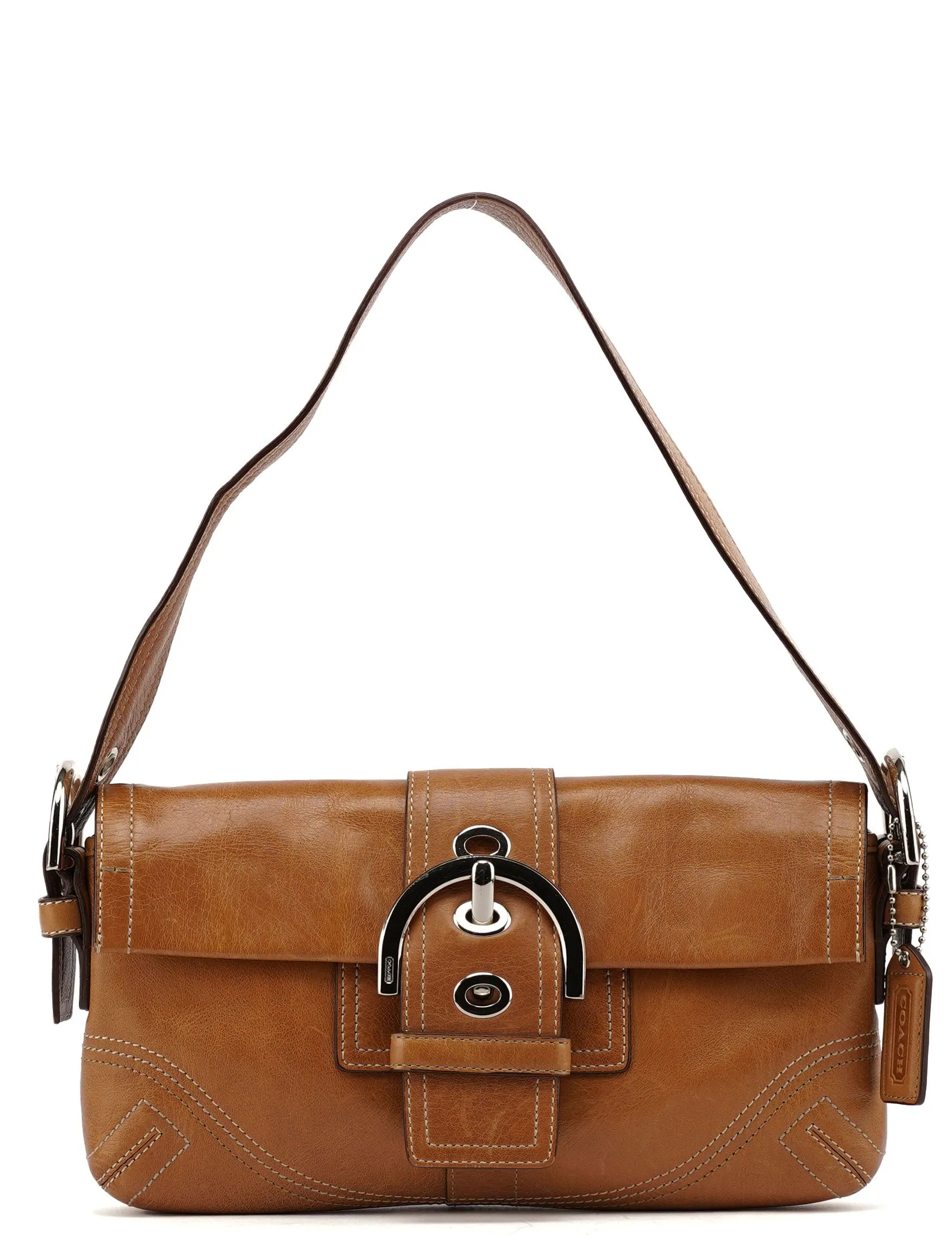 8A05 Brown Leather Soho Shoulder Bag