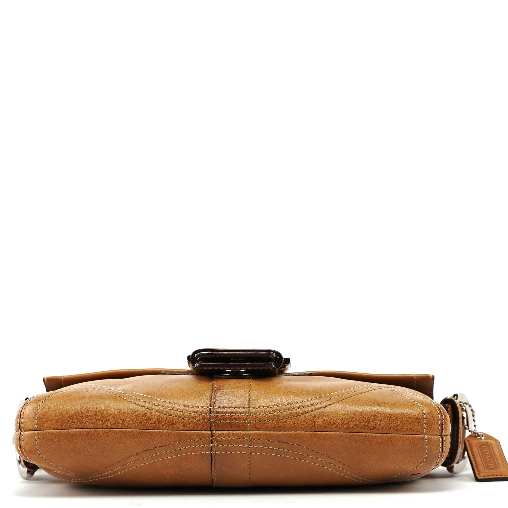 8A05 Camel Leather Soho Shoulder Bag
