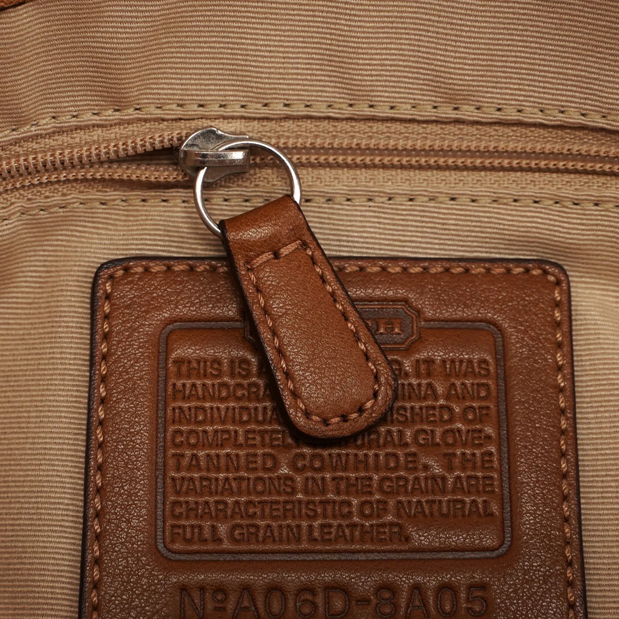 8A05 Camel Leather Soho Shoulder Bag