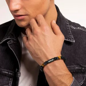Adjustable Black Beads Beaded Wristband