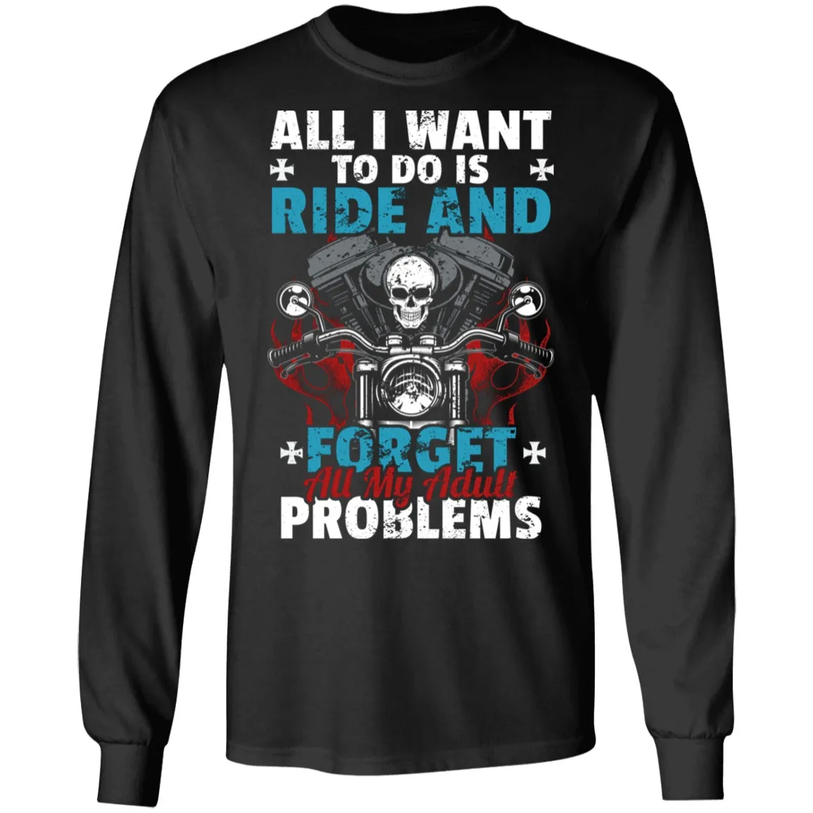Adult Problems Biker Shirt