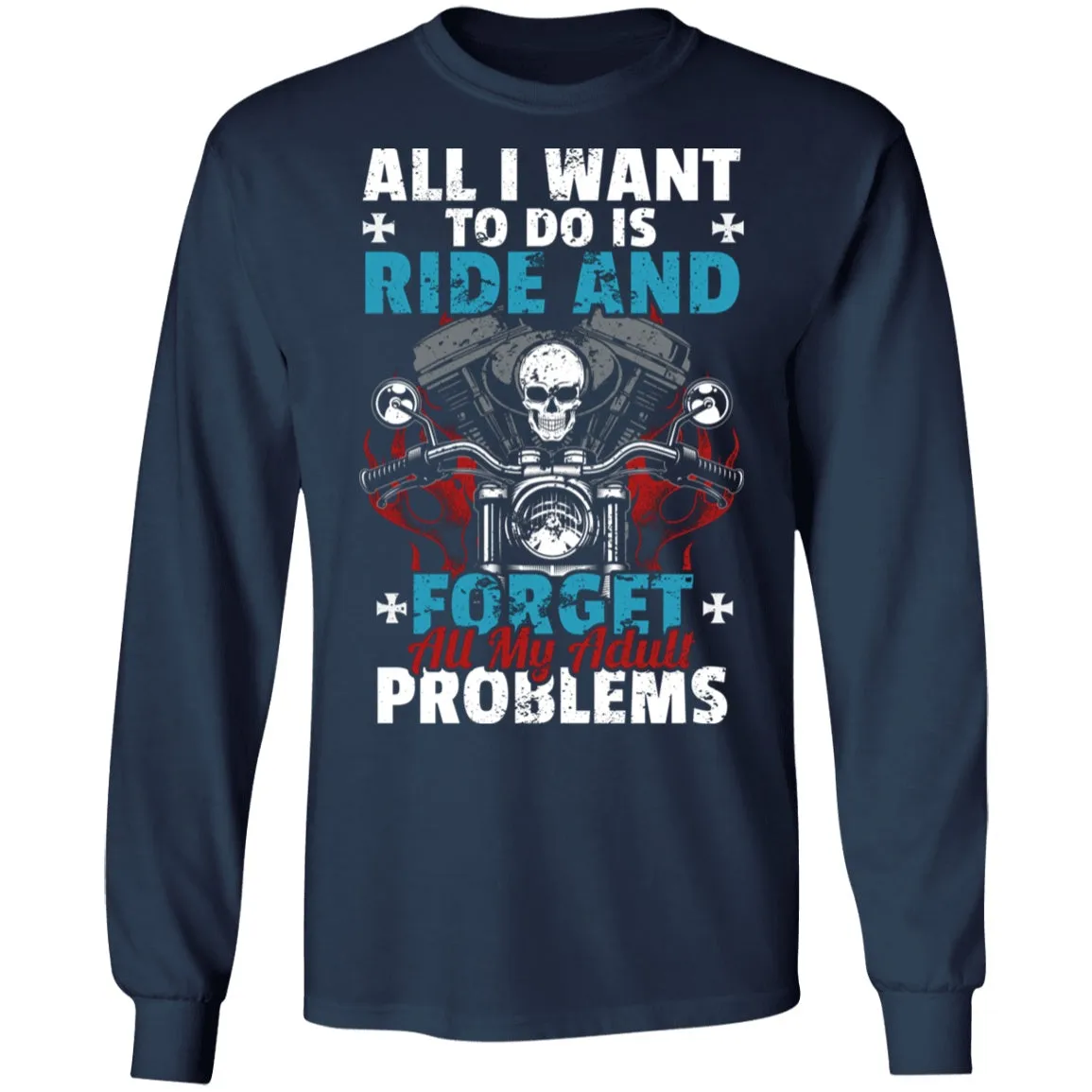 Adult Problems Biker Shirt