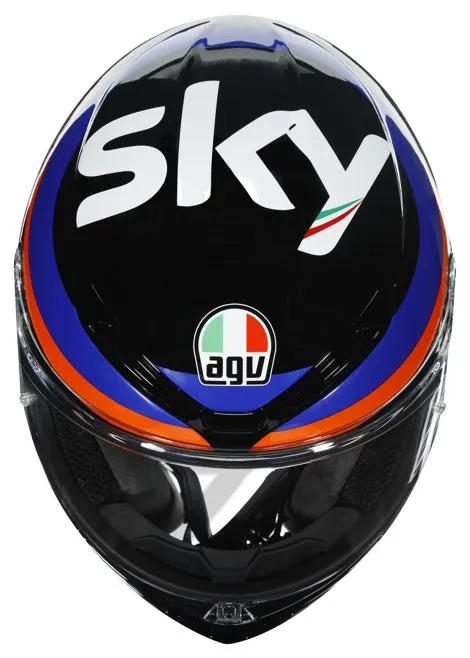 AGV K-6 Full-Face Motorcycle Helmet - Marini Sky Team 21 Graphic