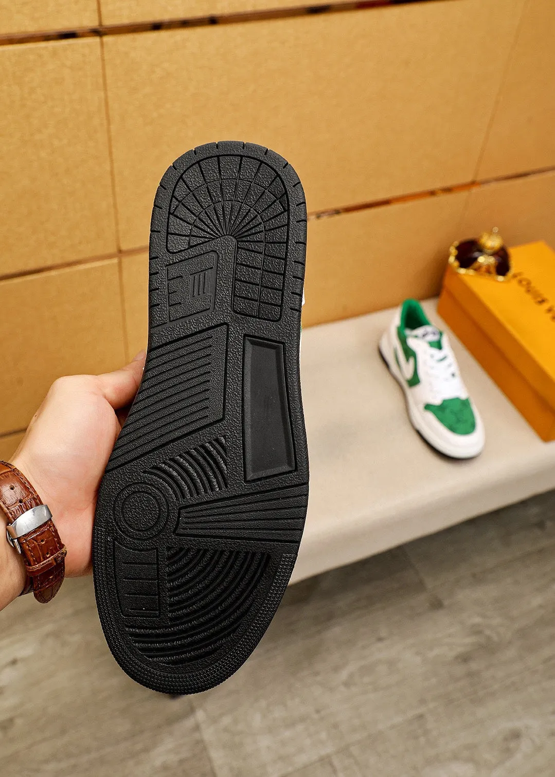 AIR FORCE LV MONOGRAM SNEAKER WHITE GREEN
