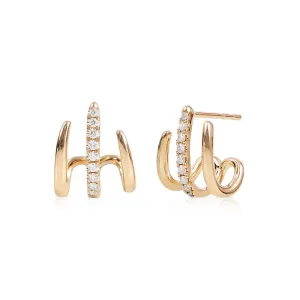 ALEXIA DIAMOND CLAW CAGE EARRINGS
