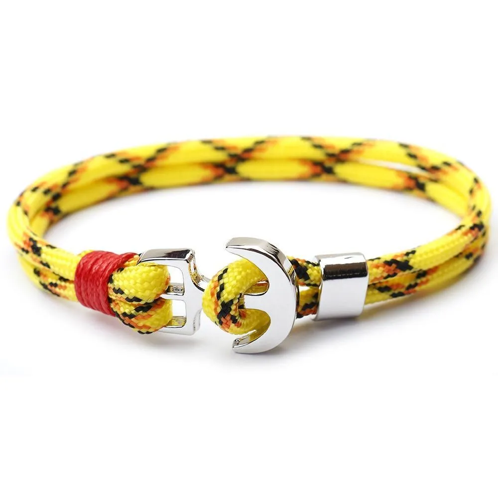 Amazing Multilayer Anchor Bracelets Charm Survival Rope Chain  Fashion Jewelry Bracelet Men For Women Best Gift
