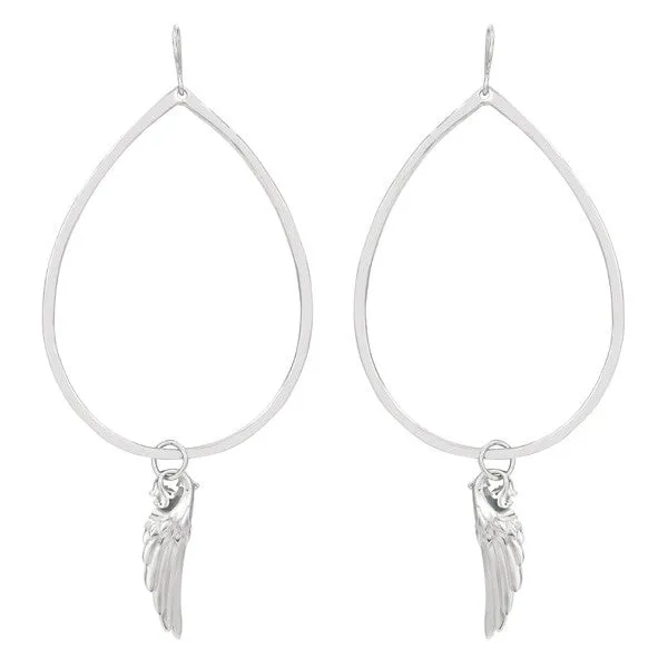 Angel Wing Gypsy Hoop Earring