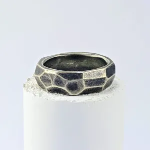 Angle Ring - Oxidised Silver