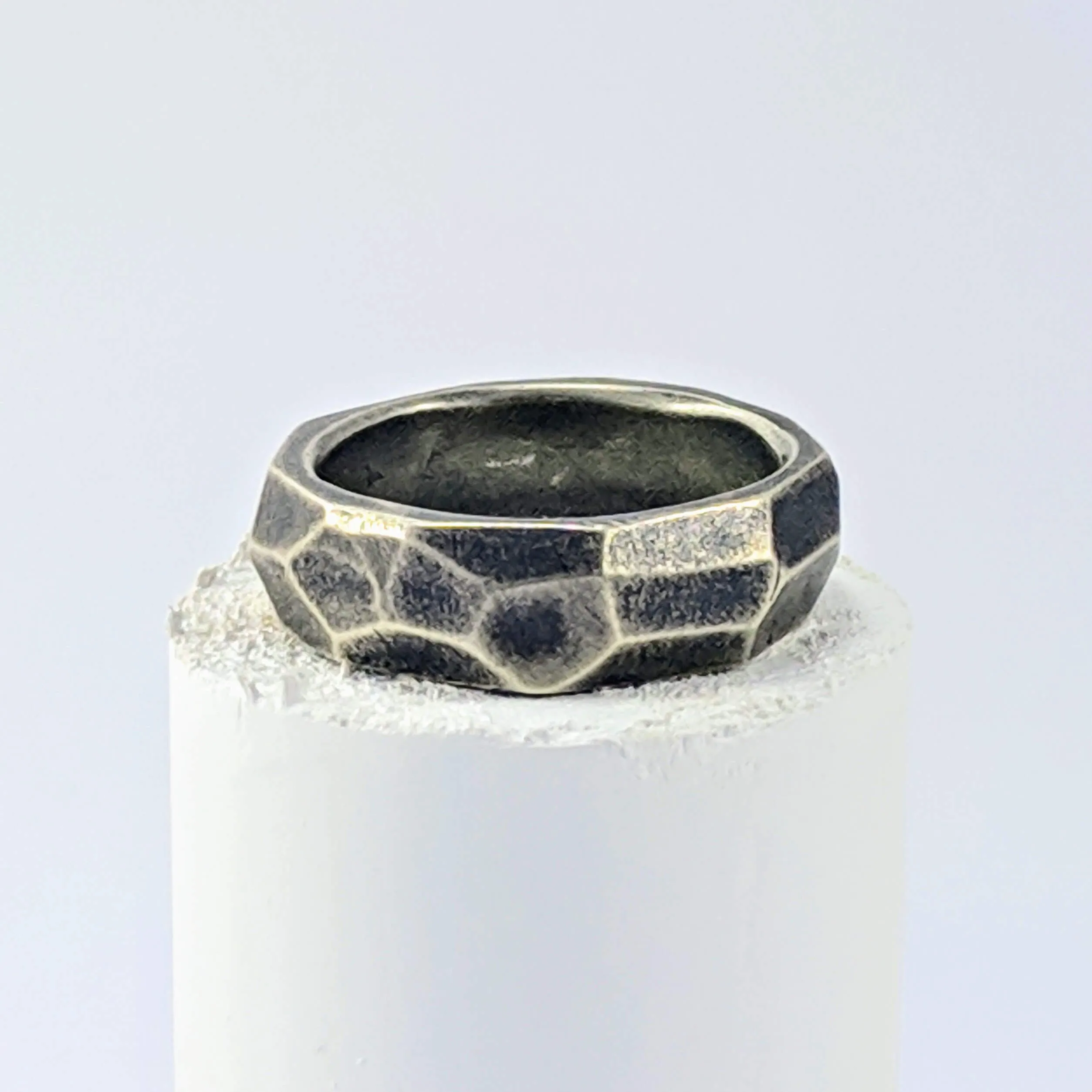 Angle Ring - Oxidised Silver