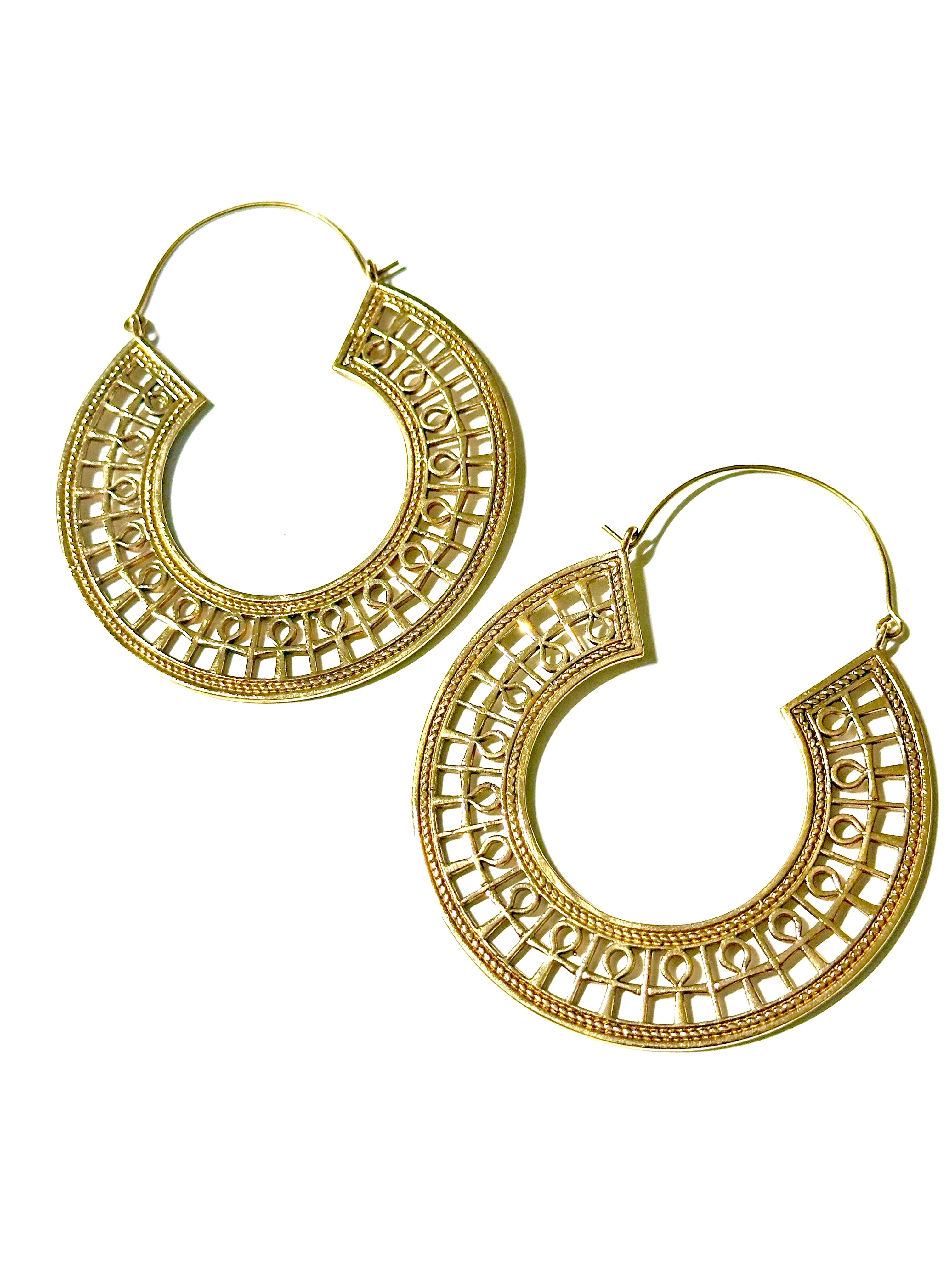 Ankh Brass Hoop