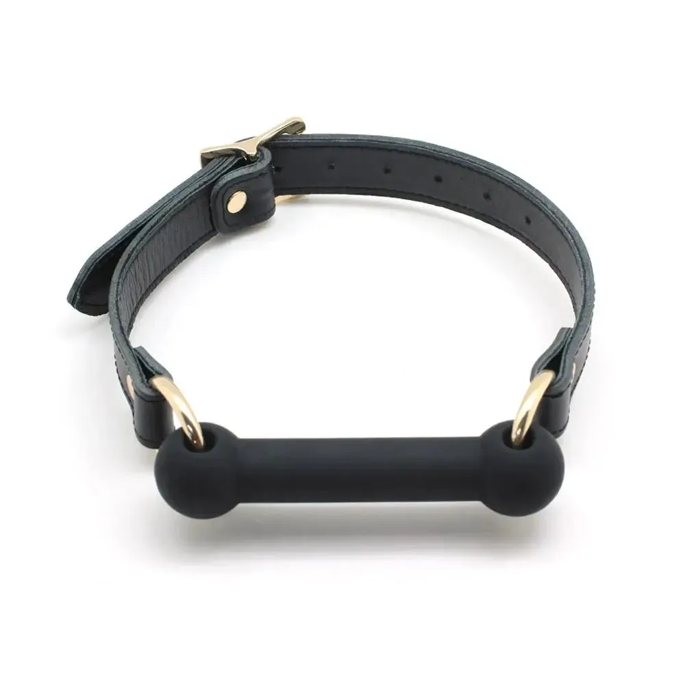 ANON SECRETS - Cow Leather & Silicone Bite Gag
