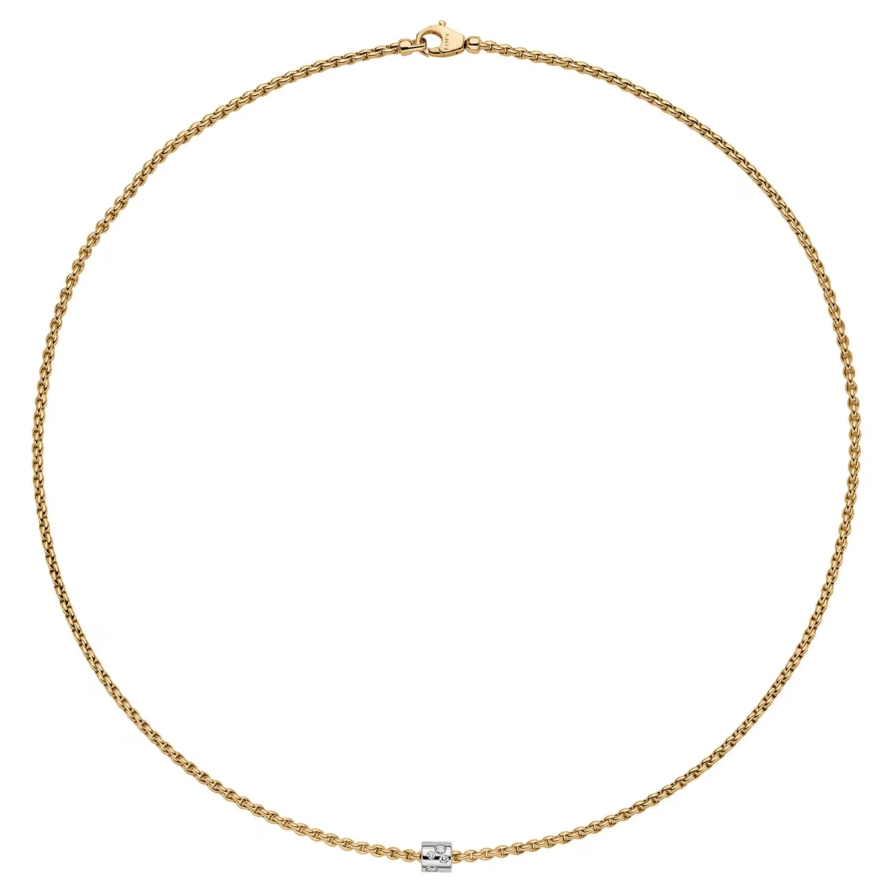 Aria 18K Yellow & White Gold Diamond Necklace