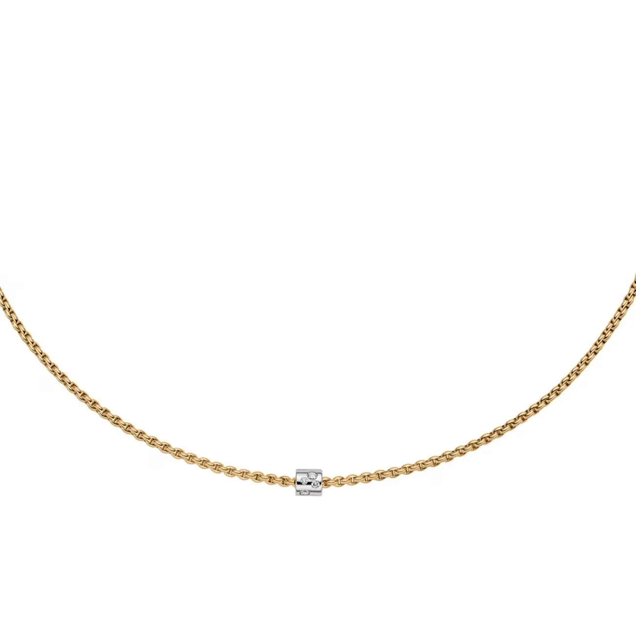 Aria 18K Yellow & White Gold Diamond Necklace